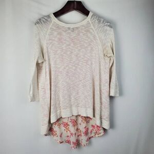 Bobeau Size Medium Cream Sweater